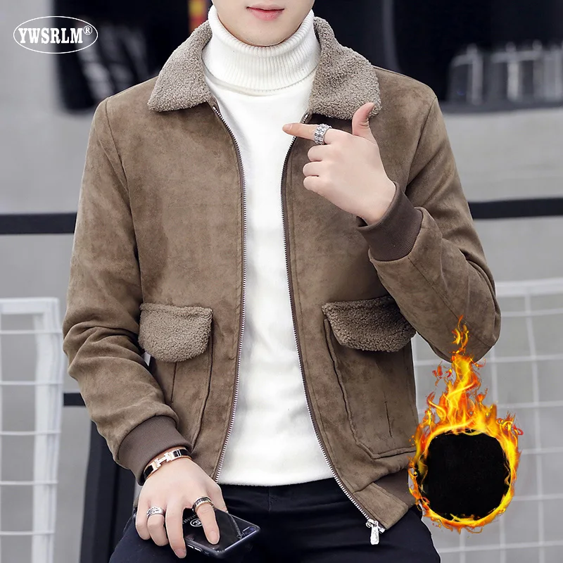 YWSRLM 2018 Мужская новая зимняя тонкая теплая куртка на молнии мужская европейская
