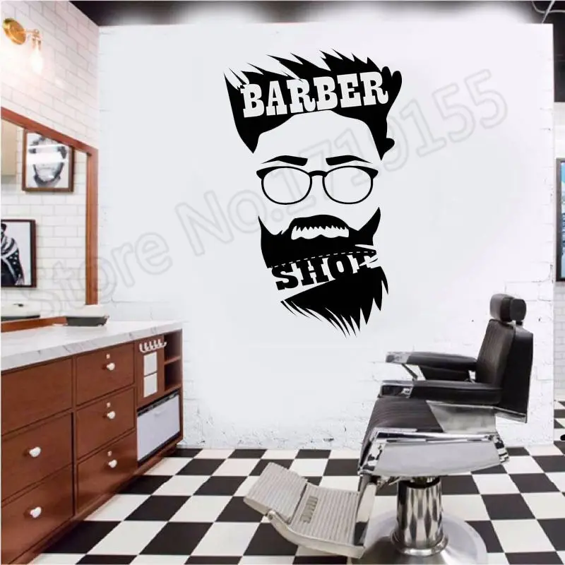 YOYOYU Настенная Наклейка Парикмахерская Настенная Наклейка виниловая настенная наклейка модный домашний декор Съемная ZW360