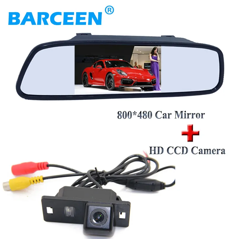 Автомобильное зеркало заднего вида 4 3 дюйма + специальная автомобильная камера с