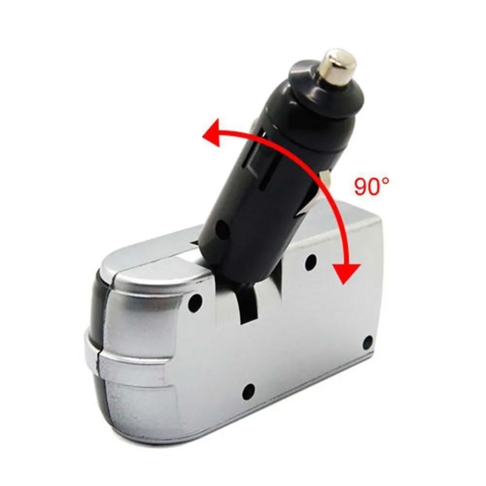 Новое поступление 12V автомобильного прикуривателя 2-Порты и разъёмы USB Зарядное устройство 2 Way Зажигалка Мощность гнездо Зарядное устройство адаптер