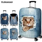 Эластичный тканевый защитный чехол TLDGAGAS для чемодана с милым котом, чехол для чемодана на колесиках 18-32 дюйма, чехлы для чемоданов, аксессуары для путешествий