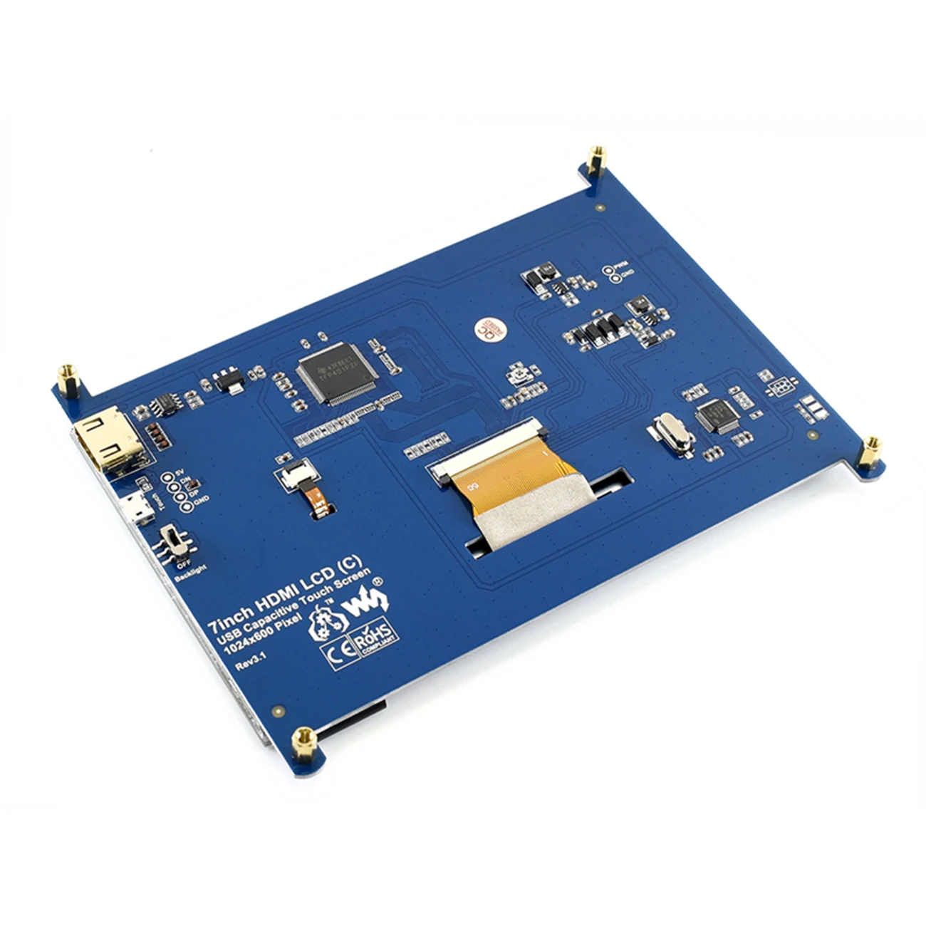 7-inch display C 4,3 дюймов 5 дюймов 5,5 дюймов 7 дюймов 10,1 дюймов HDMI емкостный экран 800x480 1024*600 1280x800 ips экран для Raspberry Pi для Zero - Цвет: 7-inch display C