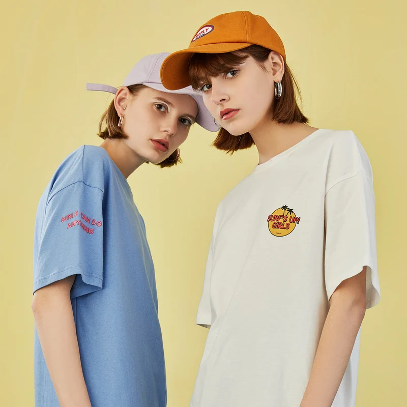 Toyouth, женская летняя футболка, повседневная, свободная, круглый вырез, короткий рукав, рубашка, женская, с буквенным принтом, с вышивкой, хлопковые топы