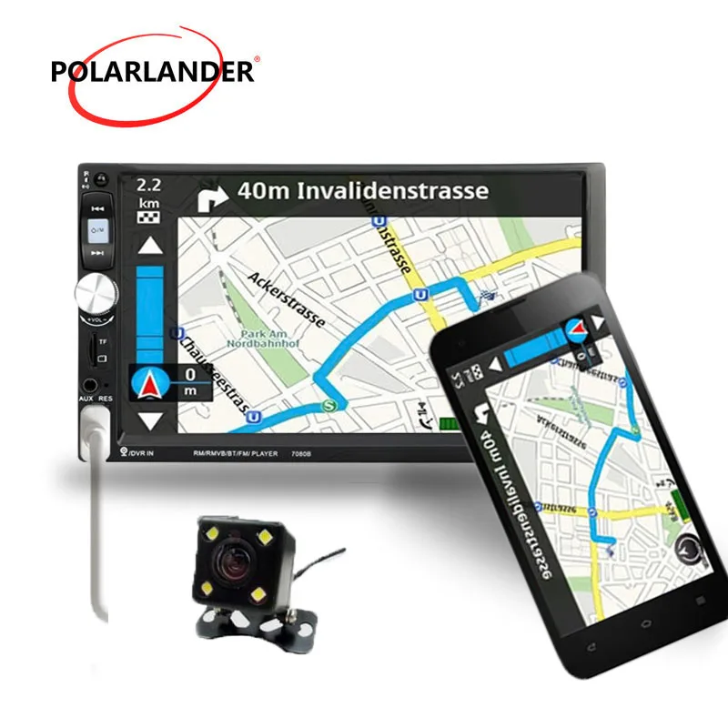 Автомагнитола для телефона Android mp5 плеер стерео FM USB TF 2DIN 7 дюймовая задняя камера