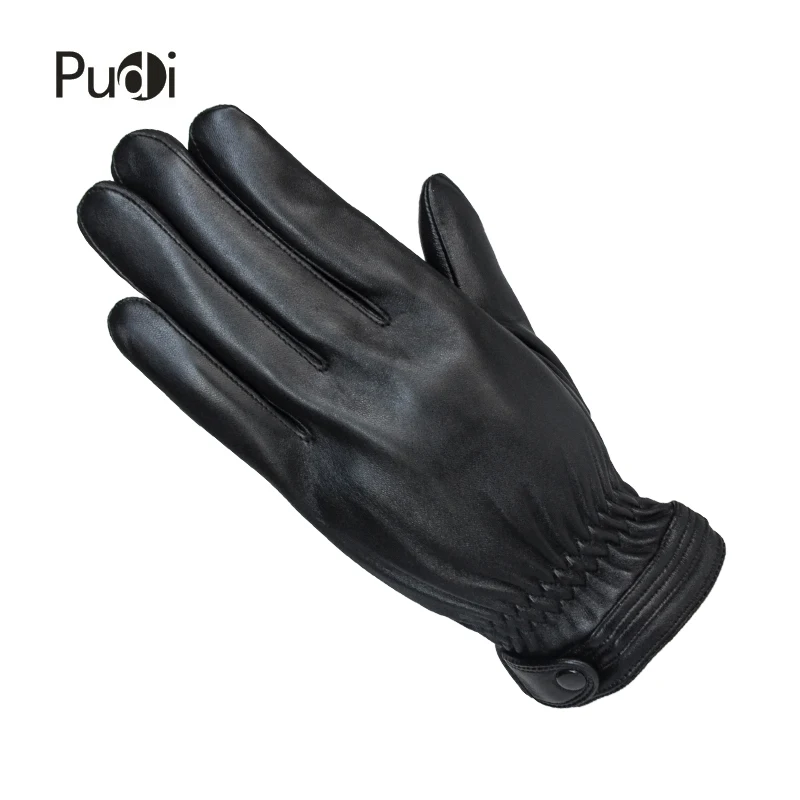Pudi GL861 Man Genuine Leather Real Fur Glove 2018 Winter New High Quality One Mans' Gloves Black Color | Аксессуары для