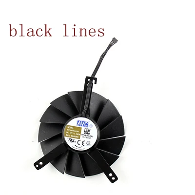 black lines Вентилятор для видеокарты DC12V 0.60A DAPA0815B2UP001 DAPA0815B2UP004 для NVIDIA GeForce RTX 2080 RTX 2080Ti Founders Edition - Цвет лезвия: black lines