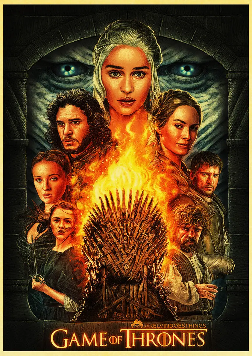 Игра трона GOT Сезон 8 Джон Сноу постер фильмов в стиле винтаж для дома гостиной спальни настенный Декор печатная Картина Настенная живопись
