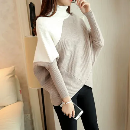 

Female winter sweater loose turtleneck sweater 2020 irregular Korean female backing sweater coat thick Women's fashion trend