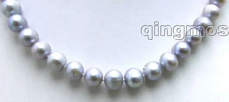 Распродажа большой 7-8 мм Высококачественная круглая форма натуральный серый