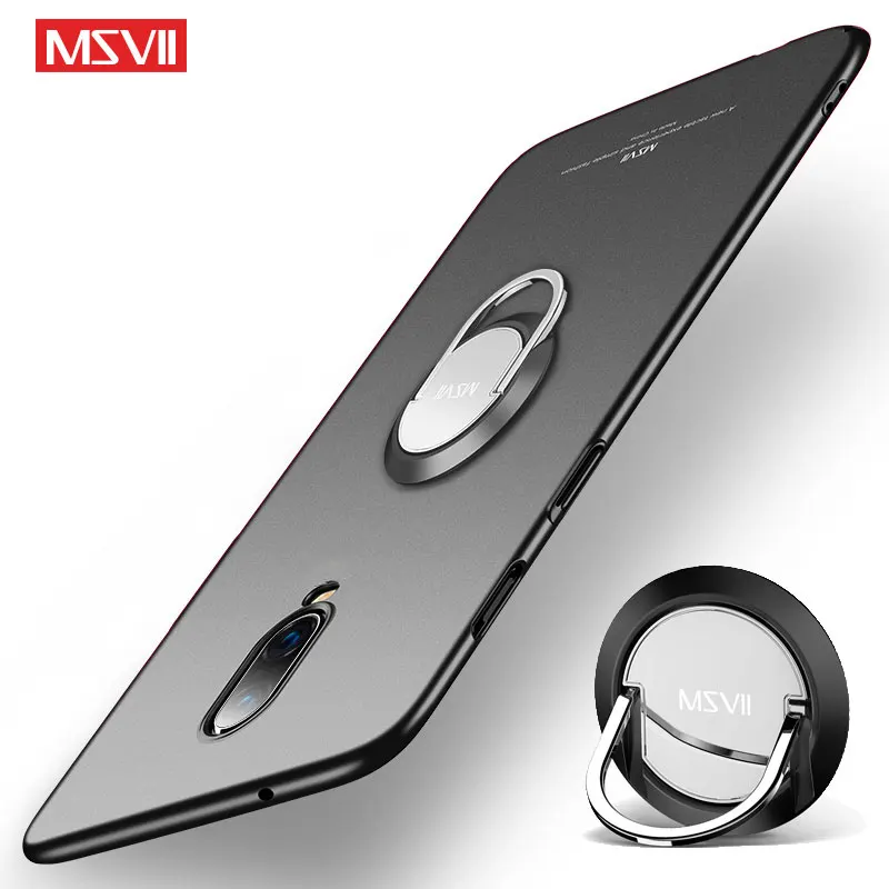 Для OnePlus 6 T чехол MSVII кольцо на палец Тонкий матовый для 5 Чехол держатель One Plus