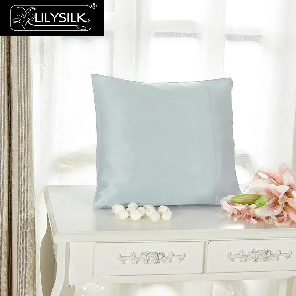 LILYSILK Наволочка шелковая натуральный шелк Малбери 19 Momme 60x60см 70x70см - Цвет: Pale Turquoise