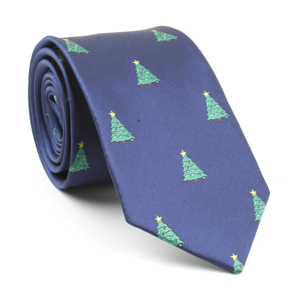

7CM Christmas Ties for Mens Santa Claus Prinetd Necktie Corbatas Slim Vestidos Casual Pattern Cravat Neck Tie