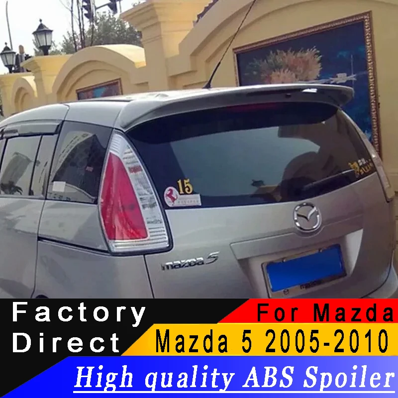 Для Mazda 5 M5 2005 до 2010 заднее крыло спойлер высокого качества ABS из материала