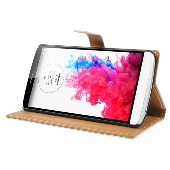 Чехол кожа для G3 элегантный цветок и корона бумажник LG с стойка |