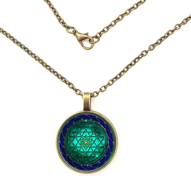 Высокое качество Sri Yantra ожерелье кулон Священная Геометрия ювелирные изделия