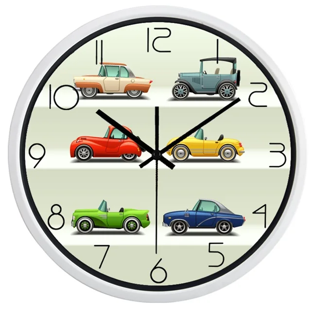 Настенные часы с изображением животных для детской комнаты без тикающей