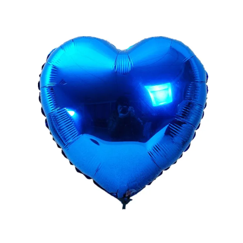 Blue 24inch 1 шт. 24 дюймов сердце надувные шары из алюминиевой фольги Большой любовь Baloons День Святого Валентина День рождения шары для свадебного украшения Air баллоны - Цвет: Blue 24inch