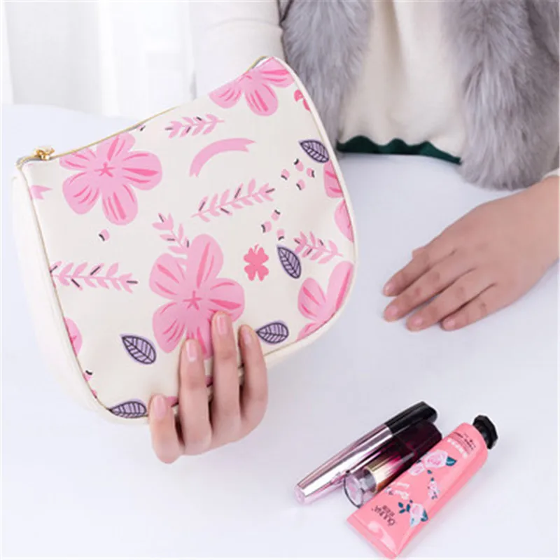 

Printing PU Makeup Storage Bag Portable Waterproof Travel Cosmetic Bag Women Tote Makeup Toiletry Organizer Case