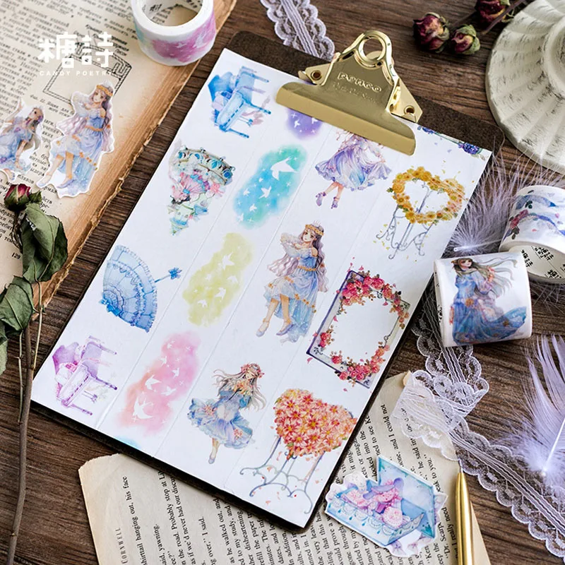 3 см/4 5 см * м Сладкий Kawaii портрет мечтательной Романтический лента Washi Скрапбукинг