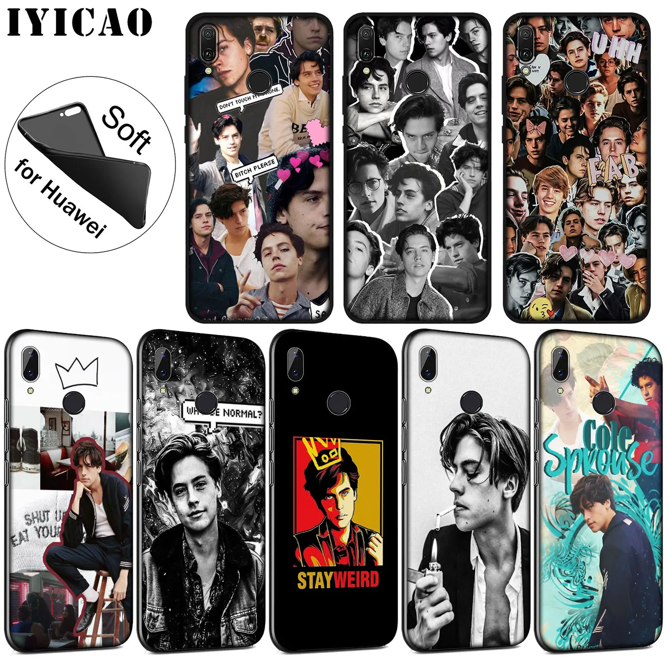 Мягкий силиконовый чехол IYICAO для Huawei P30 P20 Pro P10 P9 P8 Lite Mini 2017 2016 2015 P smart Z 2019 |