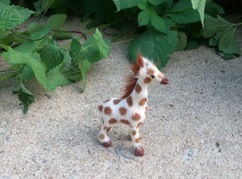 Милая игрушка-Жираф из полиэтилена и меха маленькая кукла &quotЖираф&quot подарок