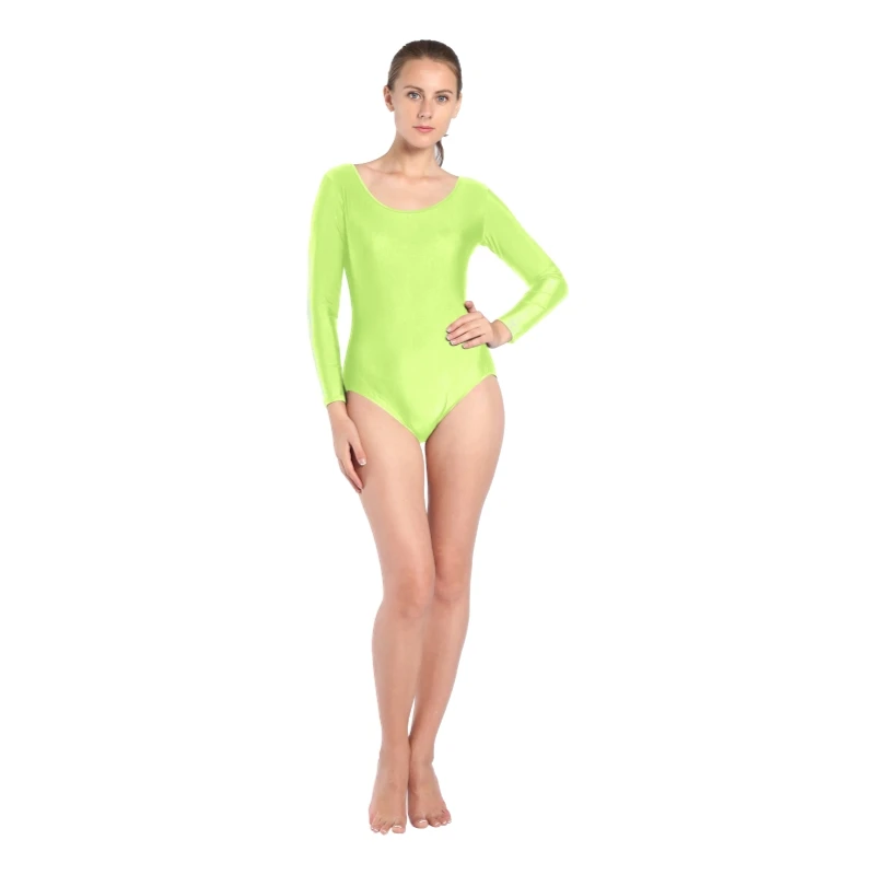 23 colors Women Ballet Gymnastics Leotard Long Sleeve Black for Toddler Spandex Lycra Scoop Neck Dance adult Leotards | Тематическая