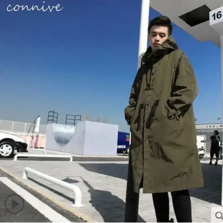 Новая мужская одежда GD плащ с капюшоном свободный сценический не популярный