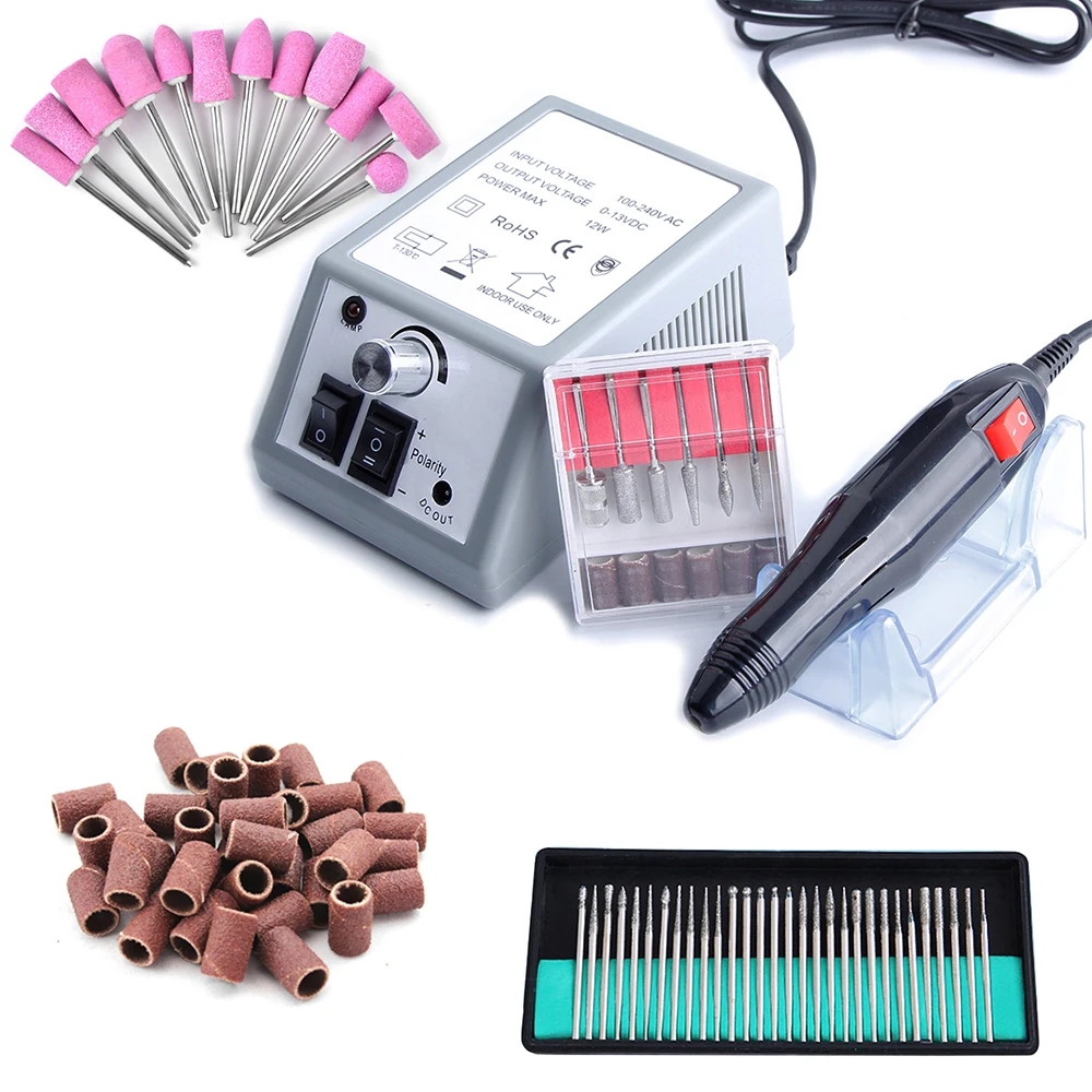 

Quartz Manicure Machine Electric Nail Drill Set Mill Cutter Nail Art Sanding File Gel Polish Remover set tool manicure cutter