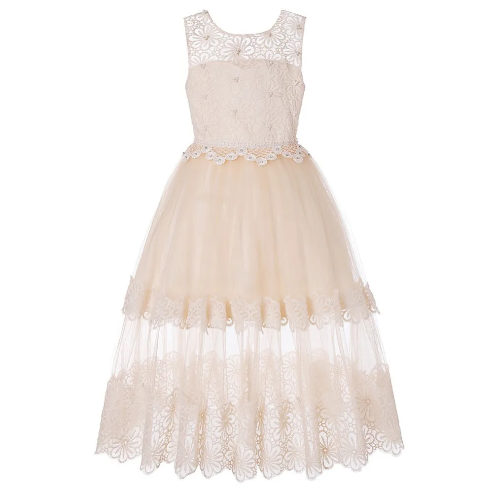 2018 Christmas dress girl Princess Flower Girl Dress Summer Wedding Birthday Party Dresses Special occasion for girls | Детская одежда