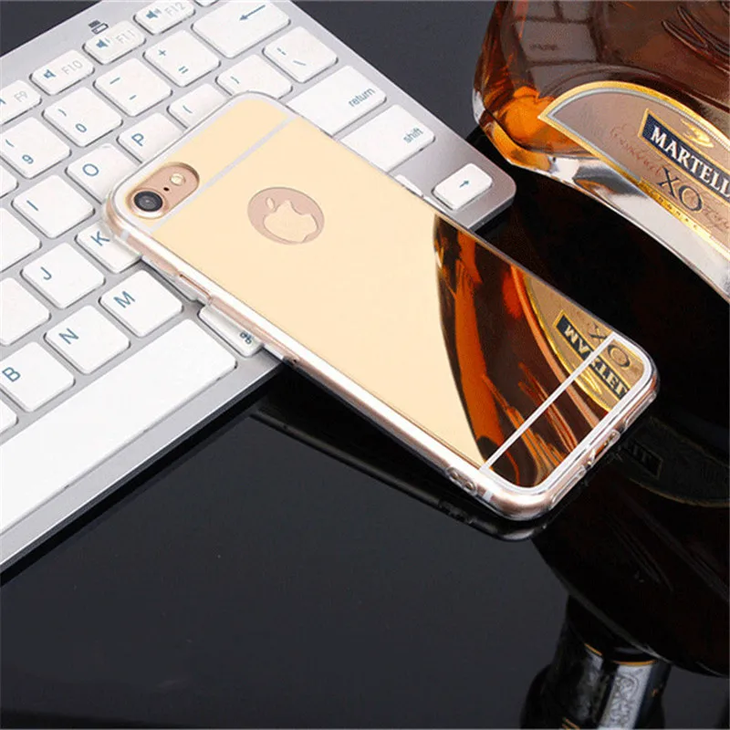 Gold Роскошный чехол с зеркальной поверхностью для Xiaomi Redmi A1 S2 3S Note 3 4 4X 4A 5 5S 5X плюс 5A 6 6A 6X Pro MIX MAX 2x8 8SE розовое золото прозрачный чехол для телефона - Цвет: Gold