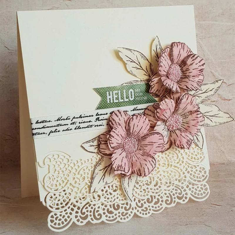 Бабочка и кружевная рамка металлические пресс формы серебряный трафарет для