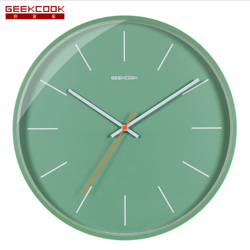 Geekcook настенные часы с металлическим каркасом немой цвет современный дизайн