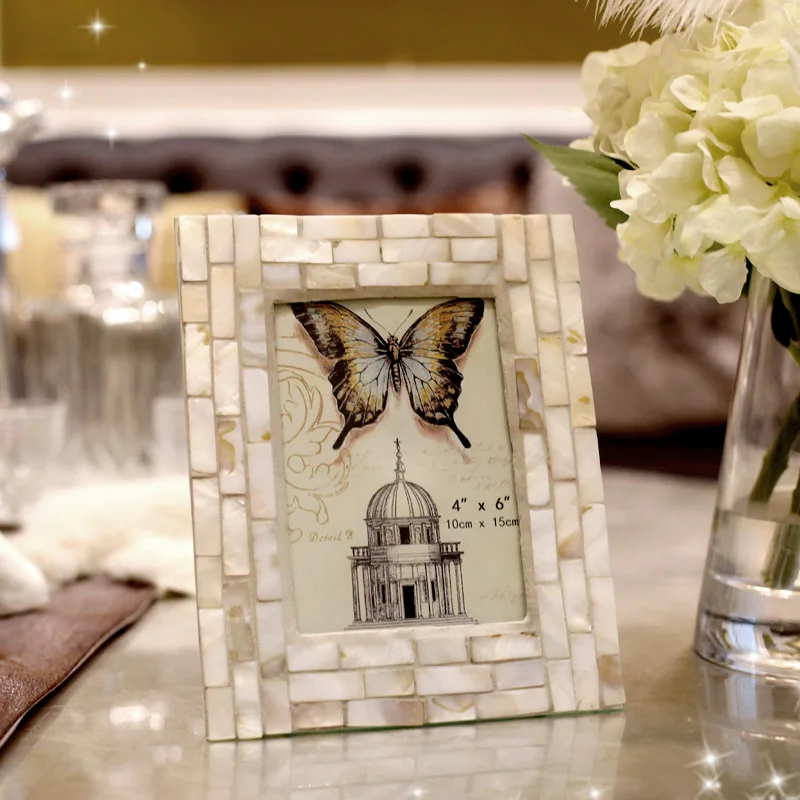 Fashionable Handcrafted Seashell photo frame Picture Photo Frames YSPF-010 | Дом и сад