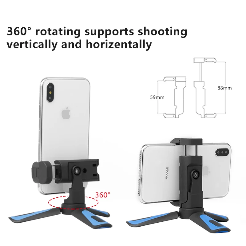 360 Rotation Vertical Shooting 2 in 1 Mini Tripod Phone Mount Holdr for iPhone Xs Max X 8 7 Plus Samsung S8 S9 Piexl 3 | Электроника