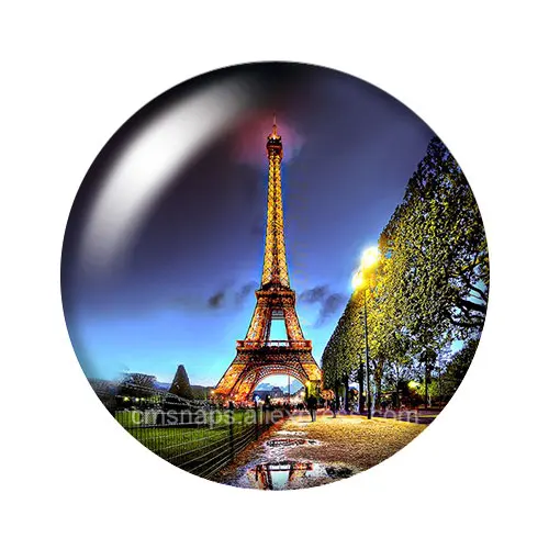 Новинка LoveEiffel towerscene 10 шт. Смешанные Круглые Стеклянные Кабошоны 12 мм/16 мм/18 мм/25 мм