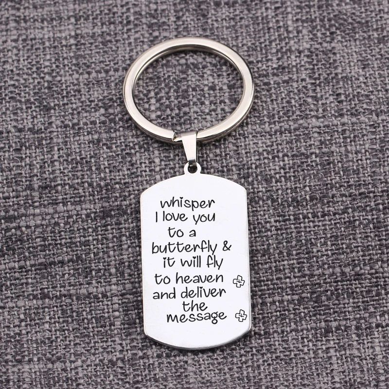 Pendant Jewelry Whisper I Love You To A Butterfly It Will Fly Heaven And Deliver The Message Dog Tag Keychain Souvenir Gift | Украшения и