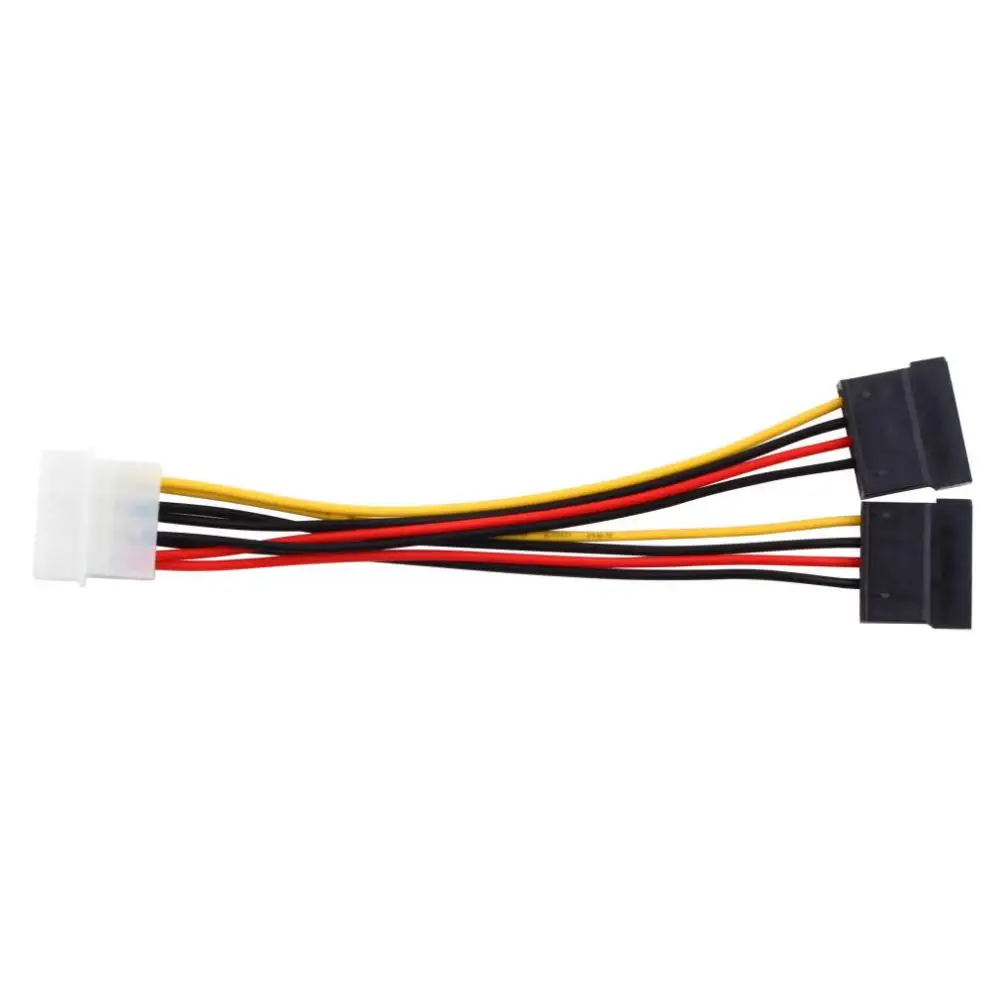 RGEEK Serial ATA SATA 4 Pin IDE Molex to 2 of 15 HDD Power Adapter Cable Hot Worldwide Promotion |