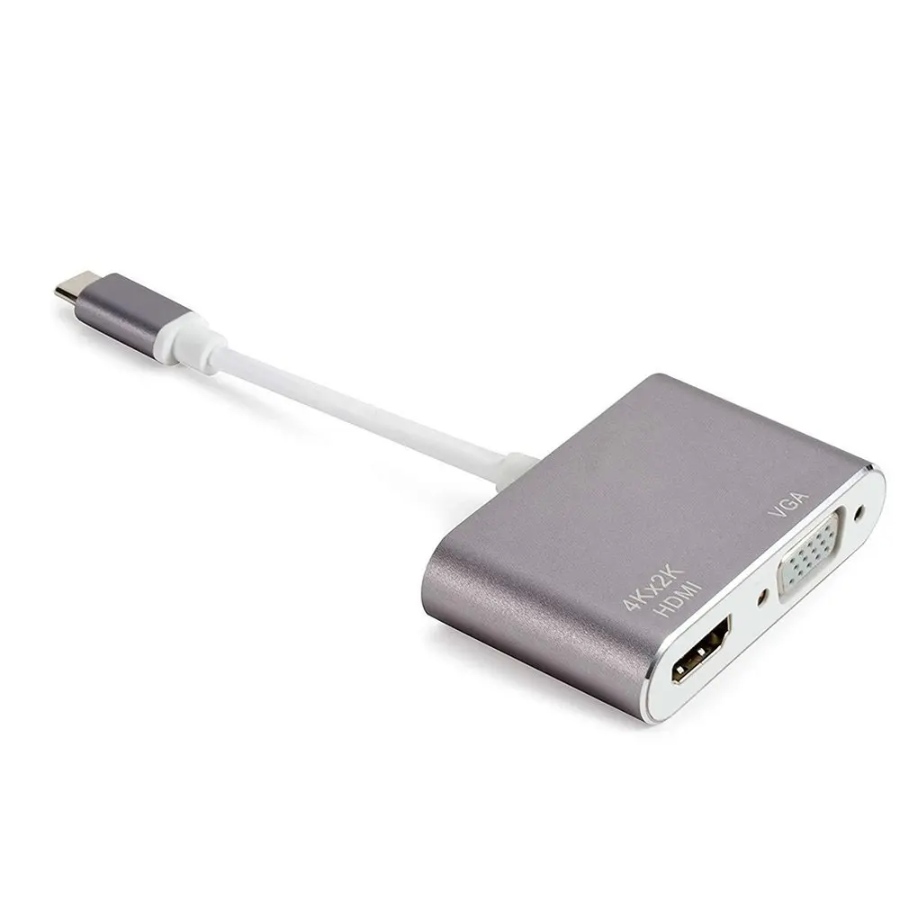 Адаптер USB C к VGA | HDMI 4K Thunderbolt 3 (USB type) HDMI|Беспроводные адаптеры|