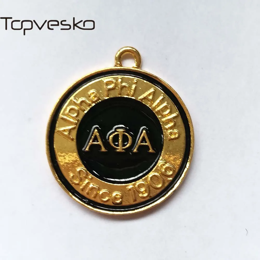 20pcs APA Альфа, Фи Альфа братства и Сорорити Круглый Шарм с Fit браслет и Цепочки и ожерелья - Окраска металла: 20pcs APA