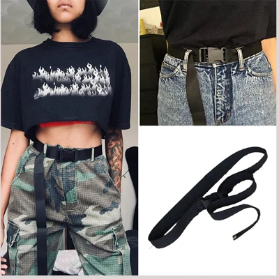 Style D Пояс для влюбленных, ремень для пары, тонкий холщовый пояс для мужчин и женщин, пояс с металлической квадратной автоматической пряжкой, зеркальный, новинка, fastion cinto - Цвет: Style D