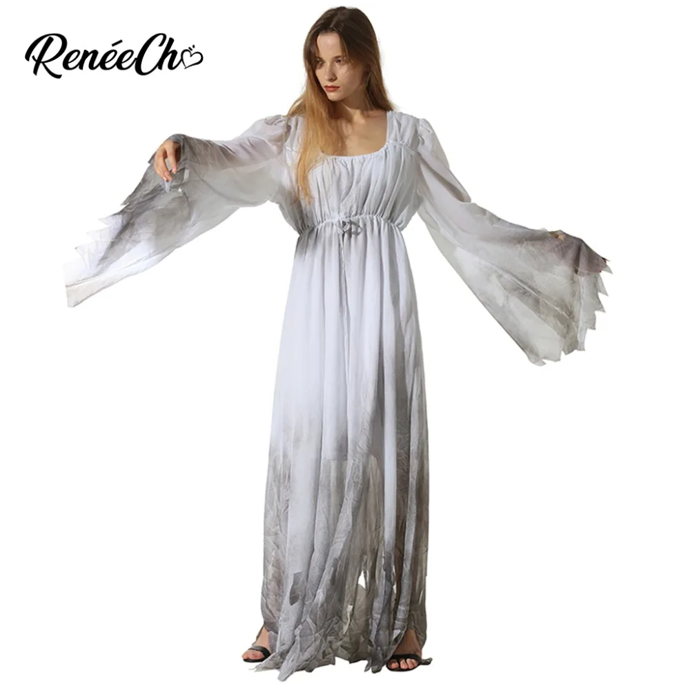 Костюмы на Хэллоуин для взрослых Женский костюм призрака страшная леди труп