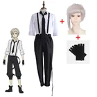Косплей Костюм Coshome Bungo бродячие псы atсуши накажима парик рубашка галстук перчатки Набор Аниме костюм на Хэллоуин Бесплатная доставка