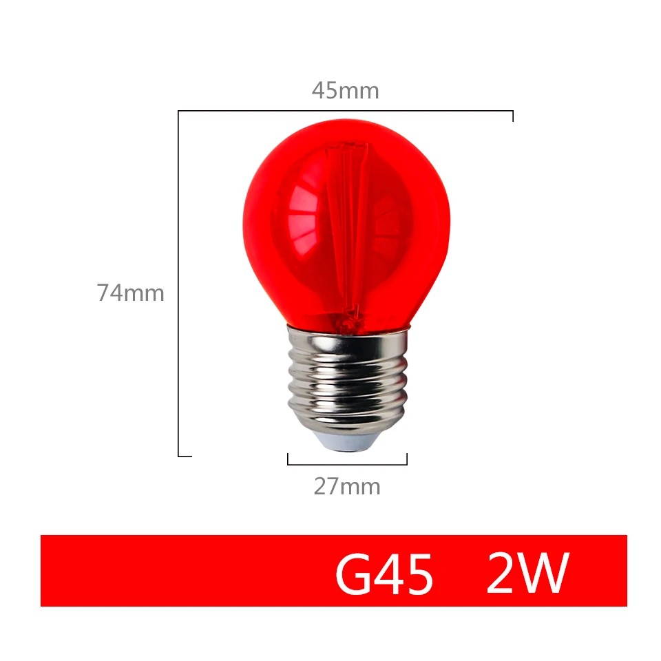 Care Holiday Red Filament Light Edison Bulb LED Bubble Ball 2W E27/E14 Low Power Lamp Bulbs Lampada Bombillas | Лампы и освещение