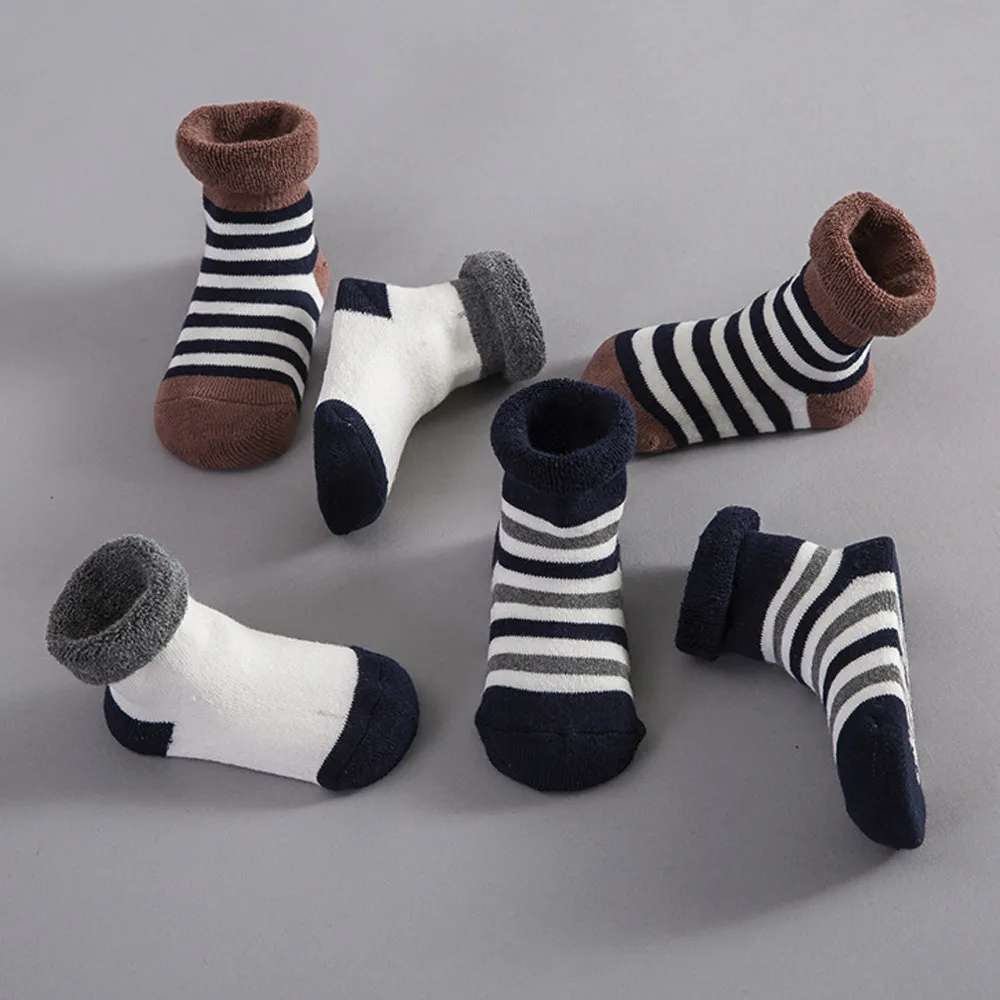 Носки для детей 0 4 лет хлопковые носки в полоску новорожденных ботинки тапки