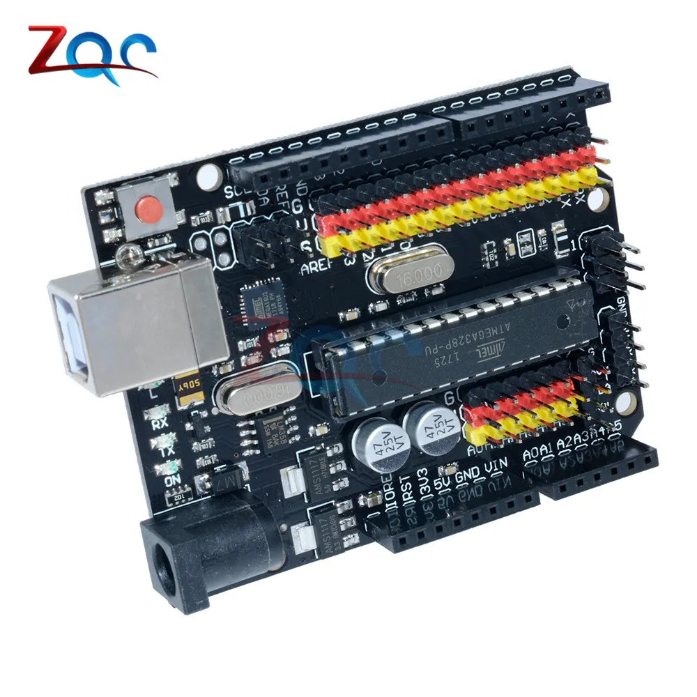 Для Arduino совместимый UNO R3 плюс датчик ввода/вывода щит Atmega328P Atmega16U2 расширение многофункциональная макетная плата один