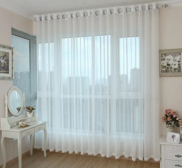 Оконные марлевые шторы готовые однотонные дикие красивые современные