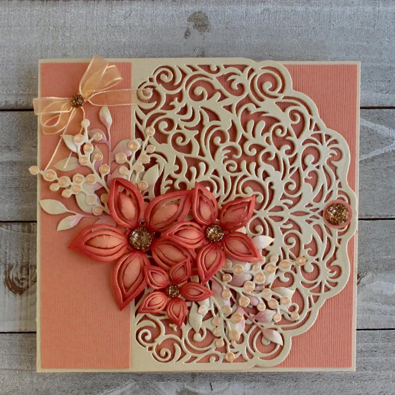 Swirls кружевная кромка рамка металлические штампы трафареты для DIY Скрапбукинг