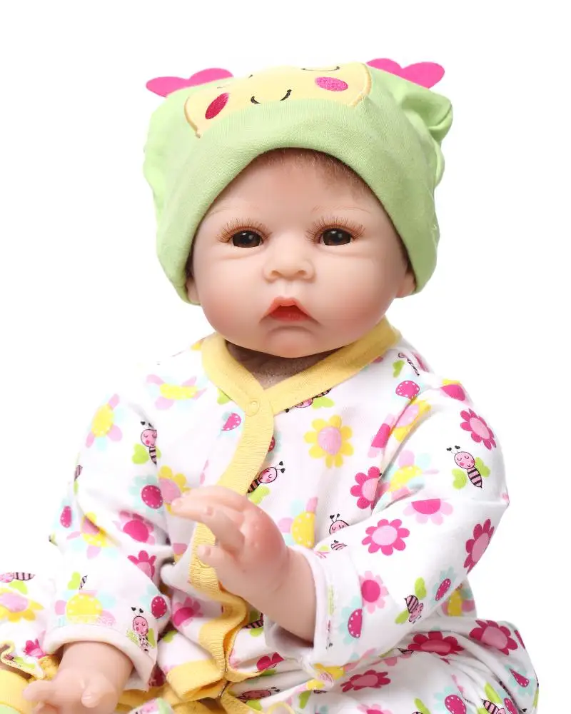 

22 Inch 55cm Silicone baby reborn dolls lifelike newborn girl babies toy for child blue princess doll birthday gift brinquedos