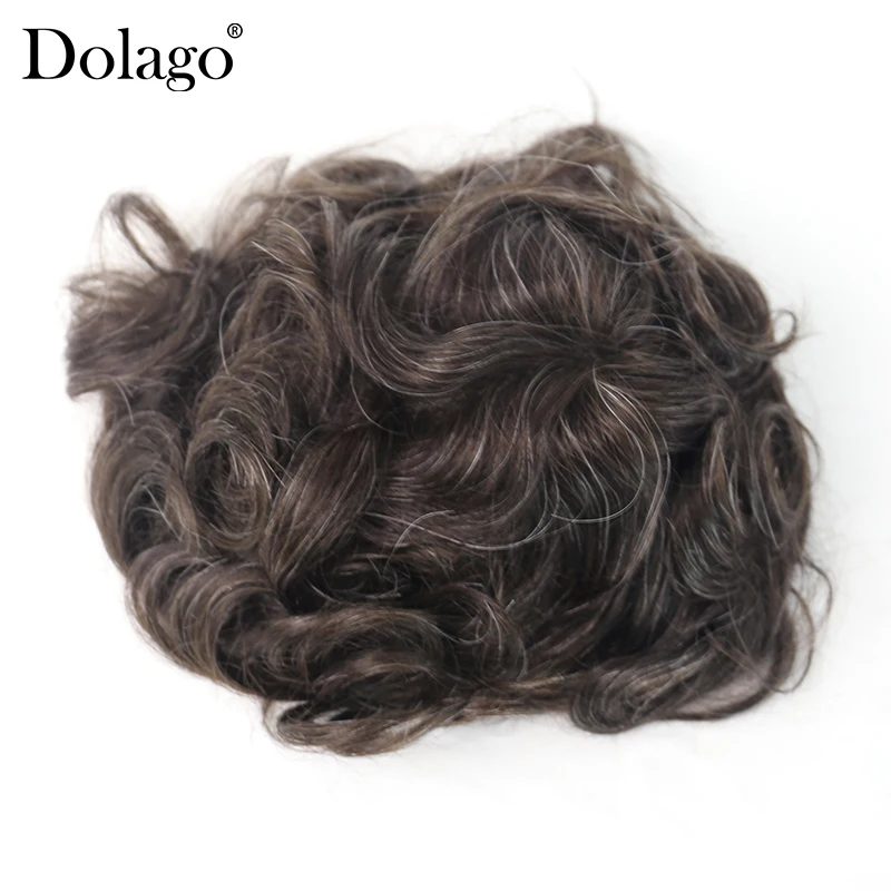 8x10 &quotV loop / knot HD прозрачный прочный тонкий кожаный мужской парик для инъекций