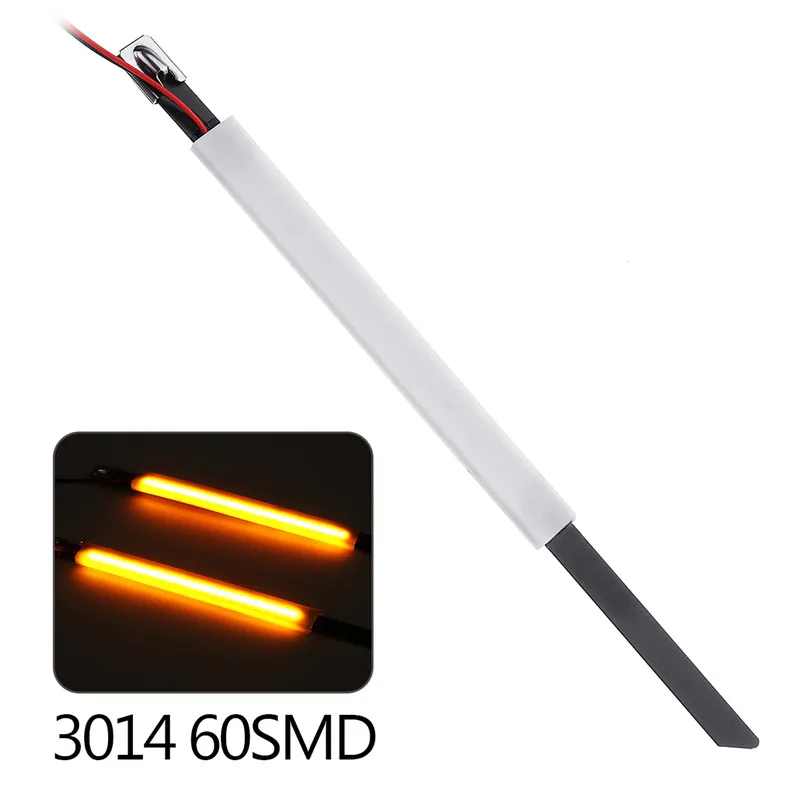 Цвет: желтый 2x красный/белый/синий/желтый 60 SMD 23 см Светодиодная лента светильник гибкий Декор автомобиля двигатель Грузовик Мотоцикл украшения - Цвет: Цвет: желтый